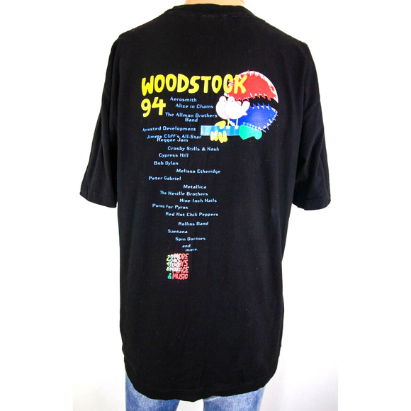 Woodstock Tour Band T-Shirt Vintage 1994 Pepsi Double Stitch Men's Size L - Picture 2 of 12